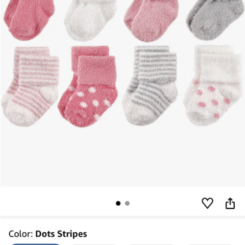 Hudson Baby Baby 8-pack Cotton Rich Newborn and Terry Socks