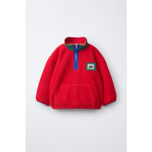 FRUIT OF THE LOOM™ LABEL FLEECE SWEATSHIRT - Red | ZARA United States