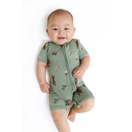 Zipper Shortall Romper in Groot
