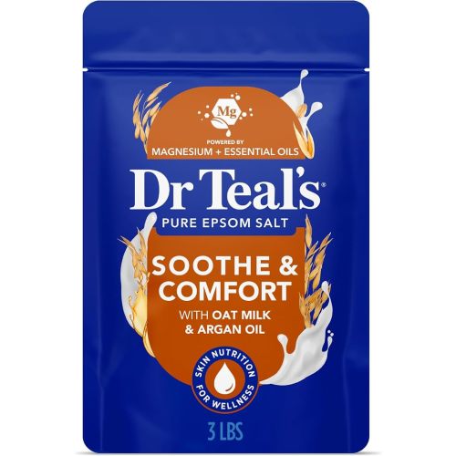 Dr Teal's Epsom Salt Magnesium Soak, Soothe & Comfort with Oat Milk & Argan Oil, 3 lbs