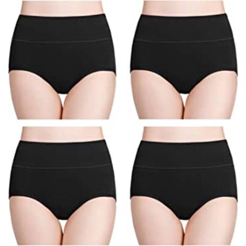 High Waisted Cotton Underwear Ladies Soft Full Briefs Panties Multipack