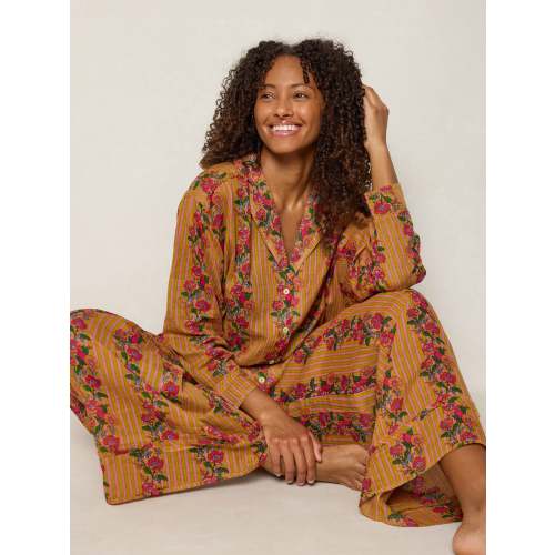 Dreamy Cotton Pajama Set - Pink Floral Stripe – Natural Life