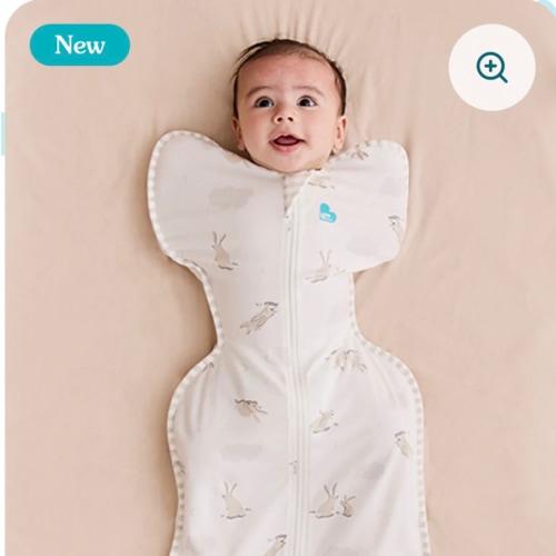 Swaddle Up™ 1.0 TOG Cotton White Cloud Bunnies