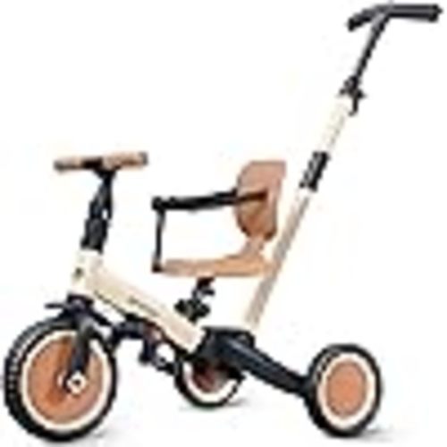 Amazon.com: Radio Flyer City 4-in-1 Stroll 'N Trike, For Riders 1-5 Years Old, Mocha | Stroller Tricycle for Toddlers, 4 Riding Modes, 3 Point Harness with Comfort Pad, Parent Controlled Steering, Rear Storage : Sports & Outdoors