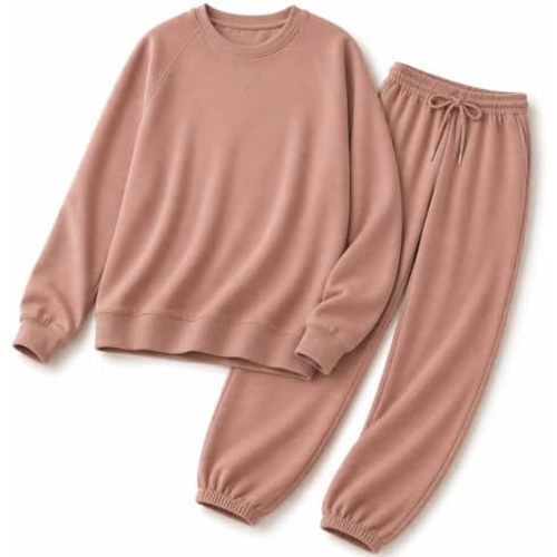 Blush by Us Angels 2 Piece Jogger Lounge Set for Women | Women's Travel Sweatsuit - Lightweight, Cozy Loungewear