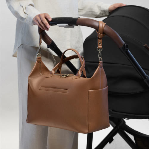 Emmy Vegan Midi Diaper Bag Color: Terra