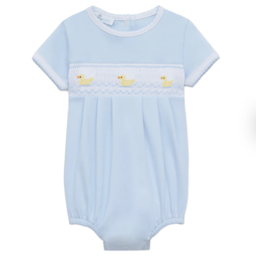 Little Ducklings Classics Smocked Bubble - Light Blue – Magnolia Baby
