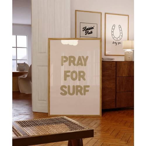 Pray for surf wall art, Pray for surf print, Hand drawn wall art, Surfing wall art, Surfing print, Surf wall art, Beach wall art, Nursery
