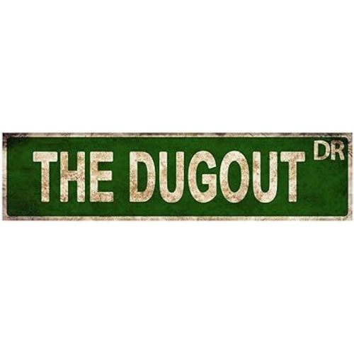 Baseball Signs for Boys Room 16x4 Inch Metal-Vintage Signs Metal Baseball Style; Cool Baseball Stuff and Baseball Accessories; Perfect as Baseball Gifts for Boys 6-8