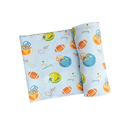 Angel Dear - Football/Blue Swaddle Blanket 45x45