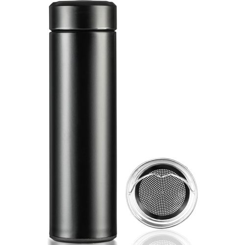 PARACITY Insulated Water Bottle, 15 oz Stainless Steel Water Bottle, Black