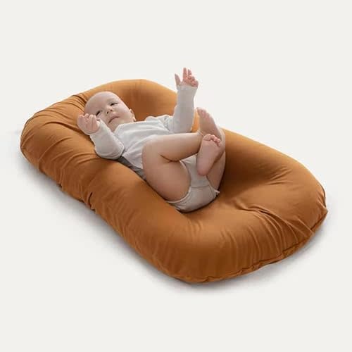 Baby Lounger- Orange Coloured Lounger Pilow for Age 0-24 Months Baby.(No Padding in The Middle Part)