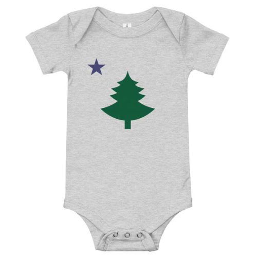 Old Original 1901 Maine State Flag With Pine Tree and Star Baby Bodysuit - Maine Baby Clothes, Maine Gifts - Etsy