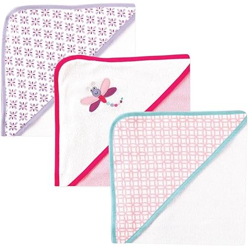 Luvable Friends Unisex Baby Cotton Terry Hooded Towels, Dragonfly, One Size