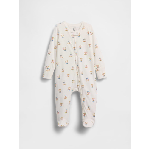 Baby Waffle Stripe Footed One-Piece