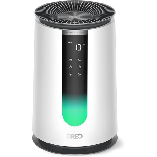 DREO HEPA Air Purifier for Home, AHAM VERIFIDE Air Cleaner for Bedroom, Pets, Smoke, Dust, Pollen & Odors, PM2.5 Monitor, Auto, Turbo & Quiet Sleep Mode, 4 Speeds, Scent Diffuser, DR-HAP008 (Dreo 338)