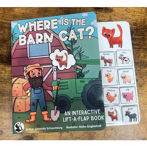 Where is the Barn Cat? ~ Lift-a-Flap Board Book + downloadable extras (FARM Theme)