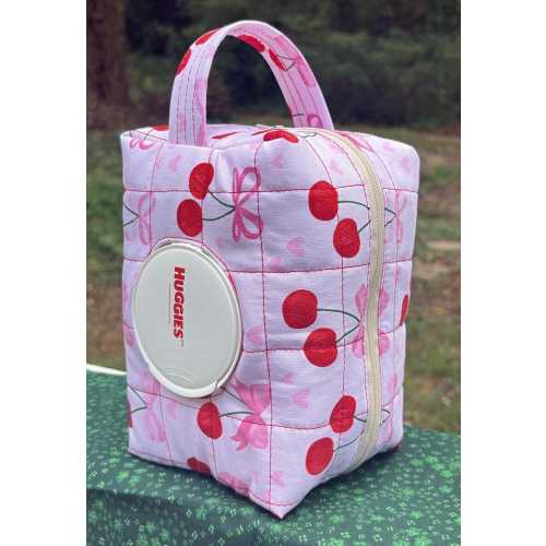 Diaper Wipe Pouch with Zipper & Handle | Travel Baby Wipes Case | Over 15 Fabric Choices