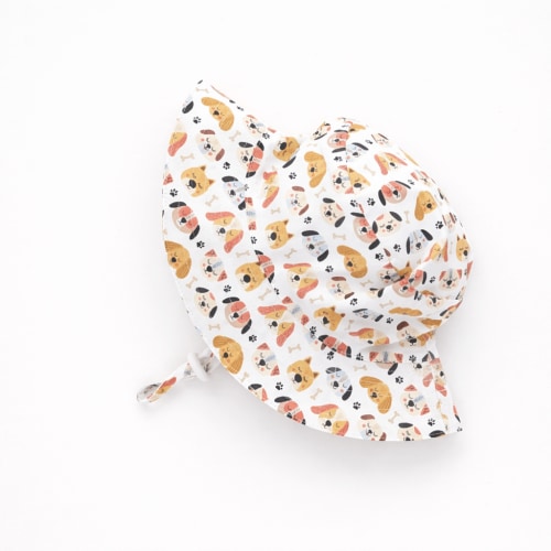 Puppy Bucket Hat UPF 50+ with Adjustable Breakaway Strap 6-12mo
