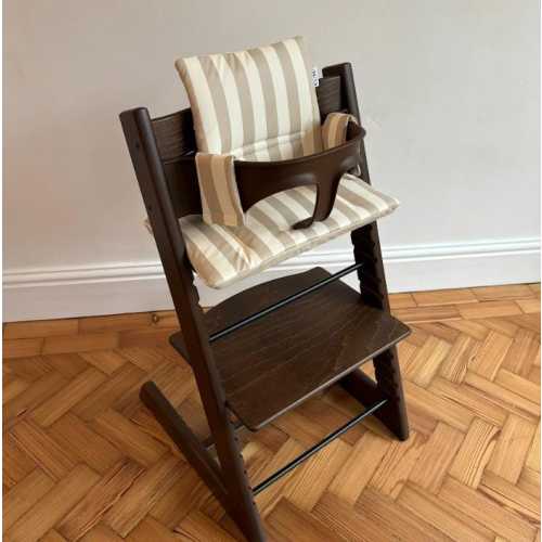 Wipeable Cushion the Stokke Tripp Trapp Highchair - Dove Stripes