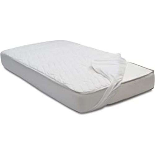 Beautyrest Kids Silver DualCool Technology Fitted Baby Crib Mattress Pad Cover | Waterproof | 52” x 28” | Machine Washable, White.