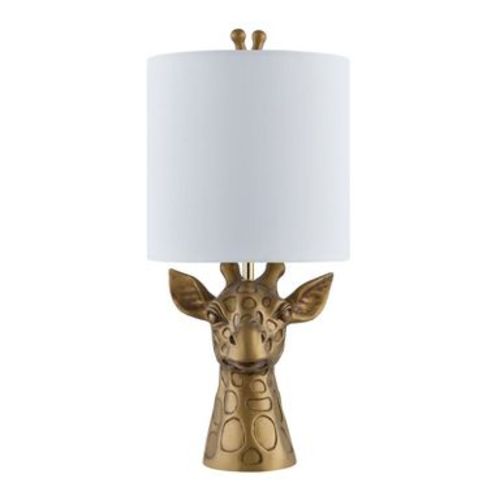 Crestview Collection 21.75" Gold Leaf Resin Giraffe Table Lamp