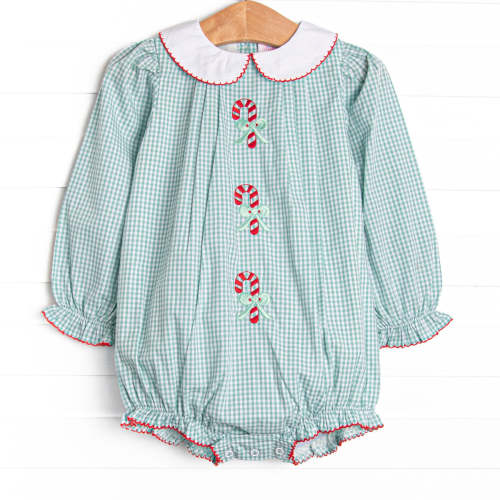 Sweet Sentiments Embroidered Collared Bubble, Green – Stitchy Fish