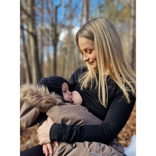 Breastfeeding Long Sleeve T-shirt - Chic Noir – Baby in Merino