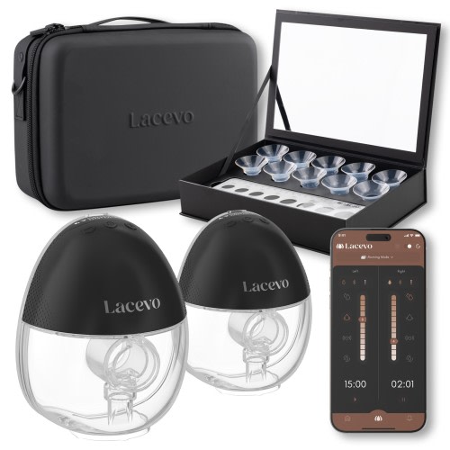 Lacevo S70 Wearable Breast Pump Set - Black