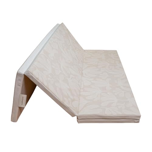 Toddlekind Tumble Mat – Foldable Memory-Foam Play Mat 4 × 6 ft – Cushioned Tumbling, Non-Toxic & Vegan Leather, Easy-Wipe, Portable Baby Play Gym (Green)