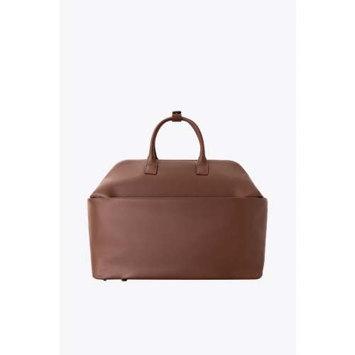 BÉIS 'The Essential Weekender' in Maple - Brown Weekender Bag & Overnight Bag with Wide Opening
