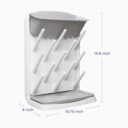 Vertical Bottle Drying Rack - Grey