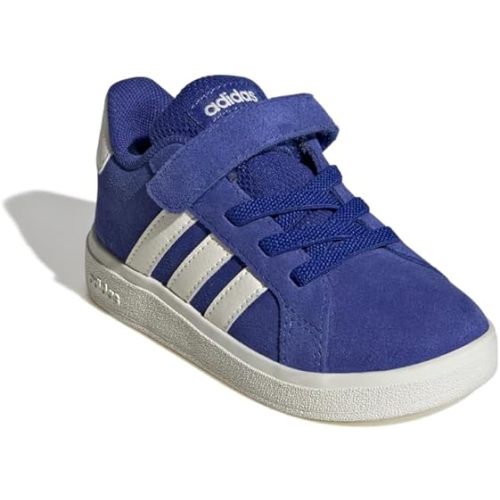 adidas Baby-Boy's Grand Court 2.0 Elastic Lace & Strap Sneaker