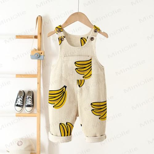 Baby Toddler Banana Corduroy Apricot Overalls