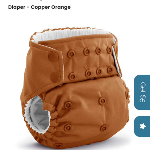 Rumparooz AWJ G3 One Size Pocket Cloth Diaper - Copper Orange