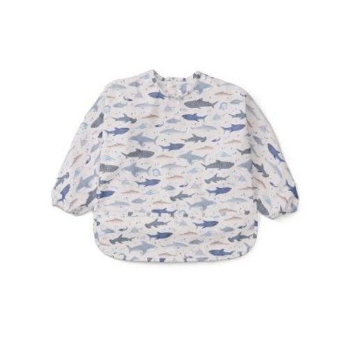 Loulou Lollipop Long Sleeve Bib - Shark