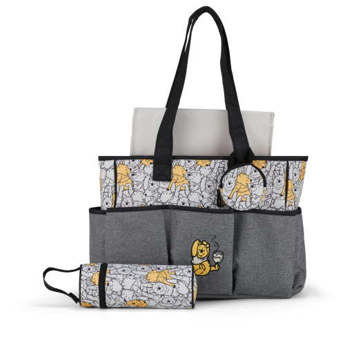 Disney Baby Multi-Functional Travel Tote Diaper Bag with Changing Pad, Winnie The Pooh Hunny