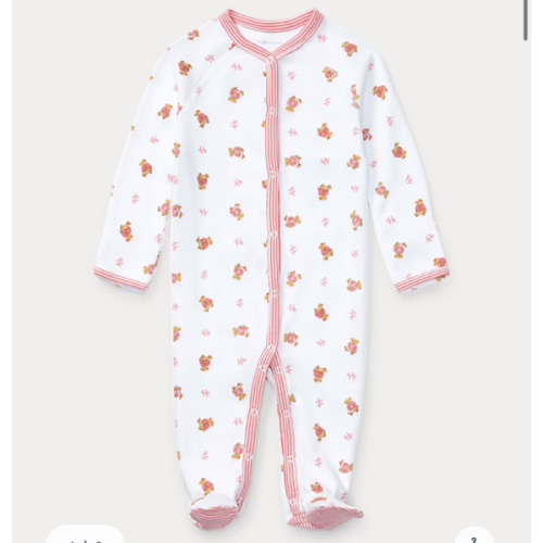 Polo Bear Cotton Footed Coverall | Ralph Lauren