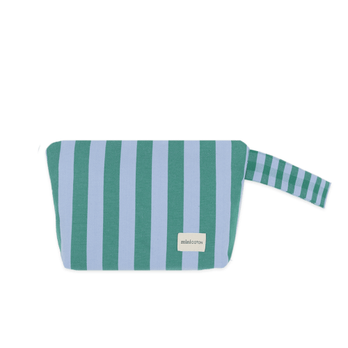 Diaper Bag Green + Sky Blue · Minicoton
