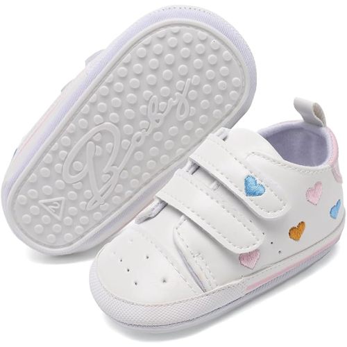Clowora Baby Boys Girls Shoes Non-Slip Rubber Sole Sneakers Infant First Walking Toddler Crib Shoes Newborn Loafers Flats.