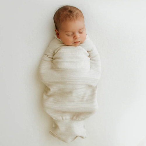 Bamboo Beige Swaddle Sleep Sack - Large (12-18 pounds)