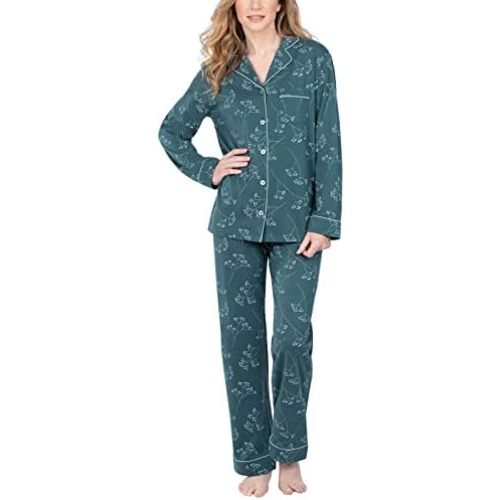 PajamaGram Pajama Set For Women - Pajamas Women Jersey Boyfriend, 100% Cotton