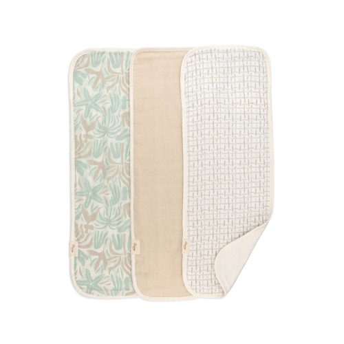 3-Pack Cotton Baby Burp Cloth Set