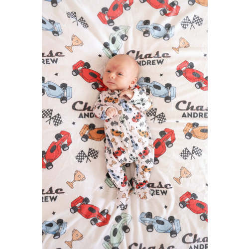 Pit Crew Personalized Kids Blanket | Caden Lane