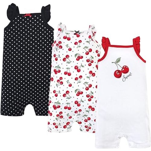Hudson Baby Unisex Cotton Rompers
