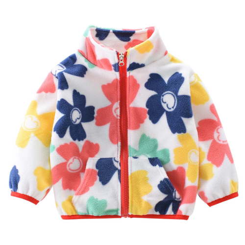 Odeerbi Infant Girls Fleece Lined Sherpa Jacket Winter Thermal Coat Children's Spring Fleece Warm Outerwear Fashion Winter Clothes Infant Clothes Multicolor