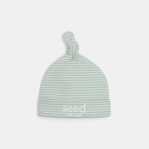 Core Rib Logo Hat | Sage Stripe | Seed Heritage