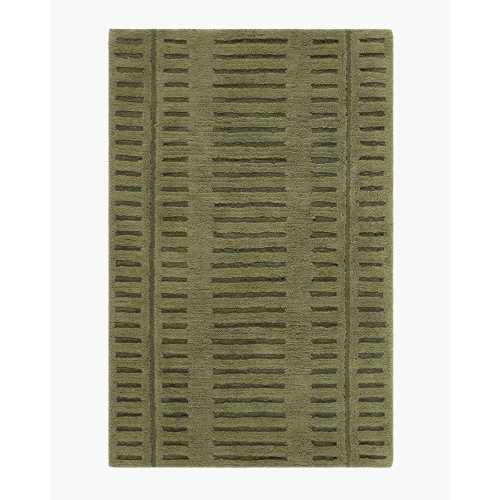 Charlie Washable Wool Rug in Green