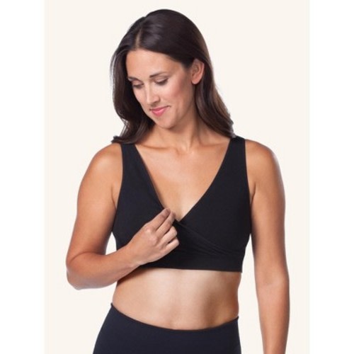 Leading Lady Women's The Harmony - Crossover Comfort & Sleep Bra  Jet Black M