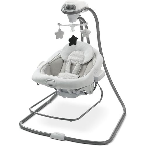 Graco DuetConnect LX Portable Baby Swing and Bouncer, Multi-Direction Baby Bouncer Seat, Multiple Swing Speeds, Great Gift for New Parents, Redmond
